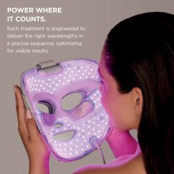 Alternative view of Shark-Ninja CryoGlow LED Face Mask & Charging Stand in Rose Glow