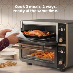 Alternative view of Shark-Ninja Double Oven Pro Smart XL Countertop Oven & Air Fryer, Stone Gold
