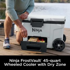 Alternative view of Shark-Ninja FrostVault 45qt Wheeled Cooler with Dry Zone in Pink