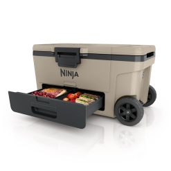 Shark-Ninja FrostVault 65qt Cooler with Wheels in Beige