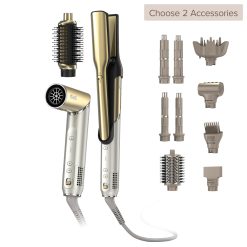 Shark-Ninja Glam Build Your Own Air Styler & Straightener in Gold