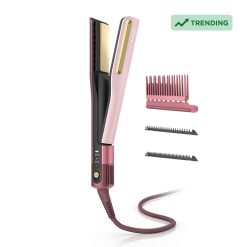 Shark-Ninja SilkiPro Hair Straightener & Dryer in Rose Petal