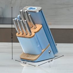 Alternative view of Shark-Ninja NeverDull Pro 10-Piece Premium Kitchen Knife Set & Steak Knives in Chai Pink