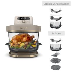 Shark-Ninja Build Your Own Crispi Pro Glass Air Fryer in Stone and Gold