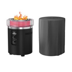 Shark-Ninja Fireside360 Outdoor Heater & Fire Pit with Cover Bundle