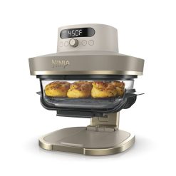 Alternative view of Shark-Ninja Build Your Own Crispi Pro Glass Air Fryer in Stone and Gold
