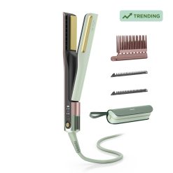 Shark-Ninja SilkiPro Hair Straightener and Dryer in Strawberry Matcha