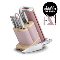 Shark-Ninja NeverDull Pro 10-Piece Premium Kitchen Knife Set & Steak Knives in Chai Pink