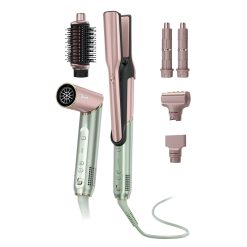 Shark-Ninja Glam 5-in-1 Air Styler & Straightener in Strawberry Matcha
